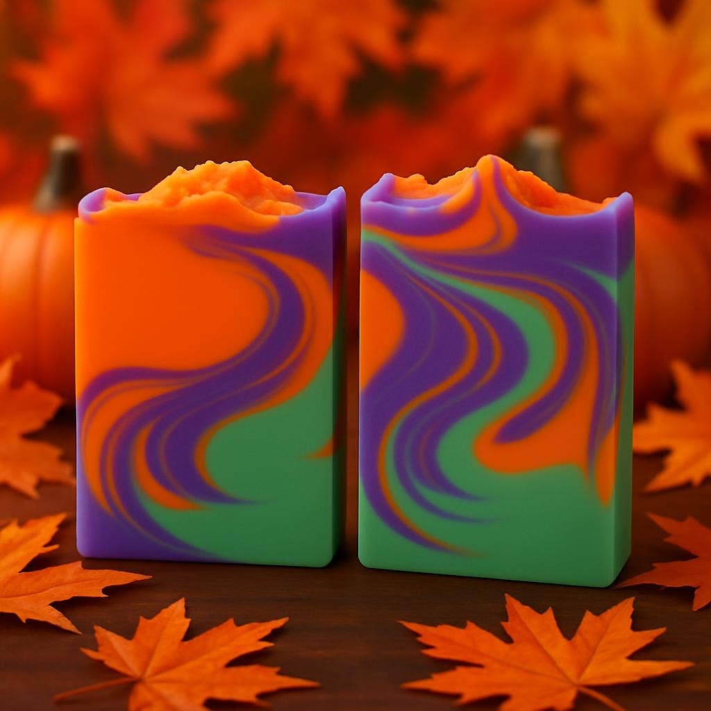 Priscila Leen Arts at Florida Soap Candle - Wholesale Bar Soap - Florida Soap Candle Halloween Handmade Soap Bar, Orange 0