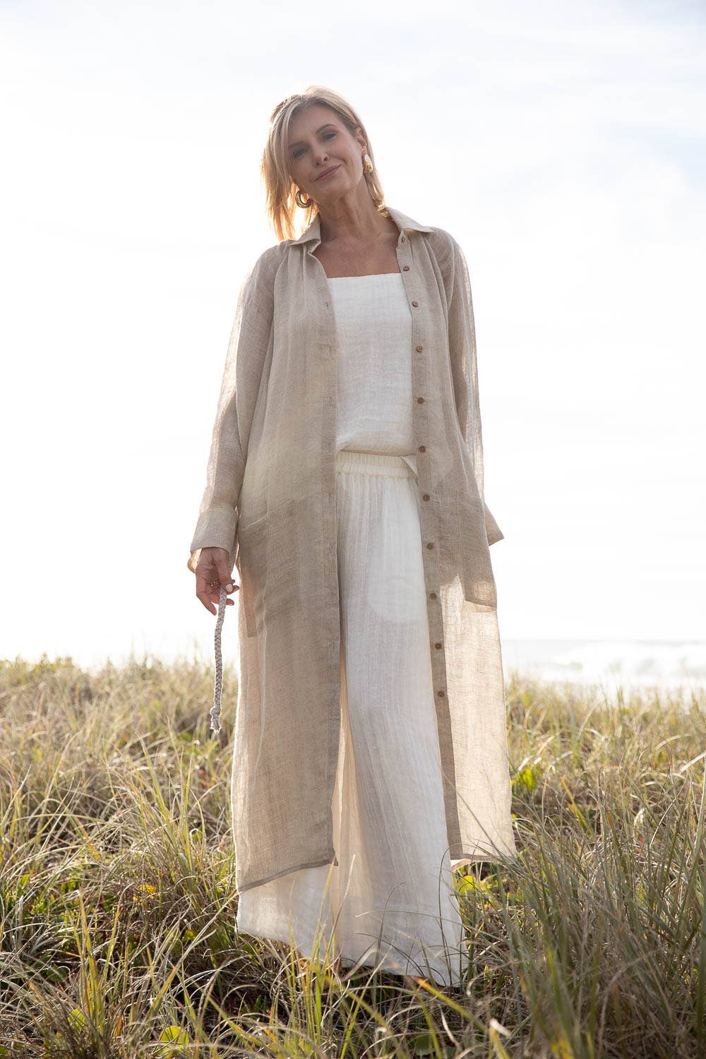 Desert Linen Duster - Natural for wholesale on Faire3