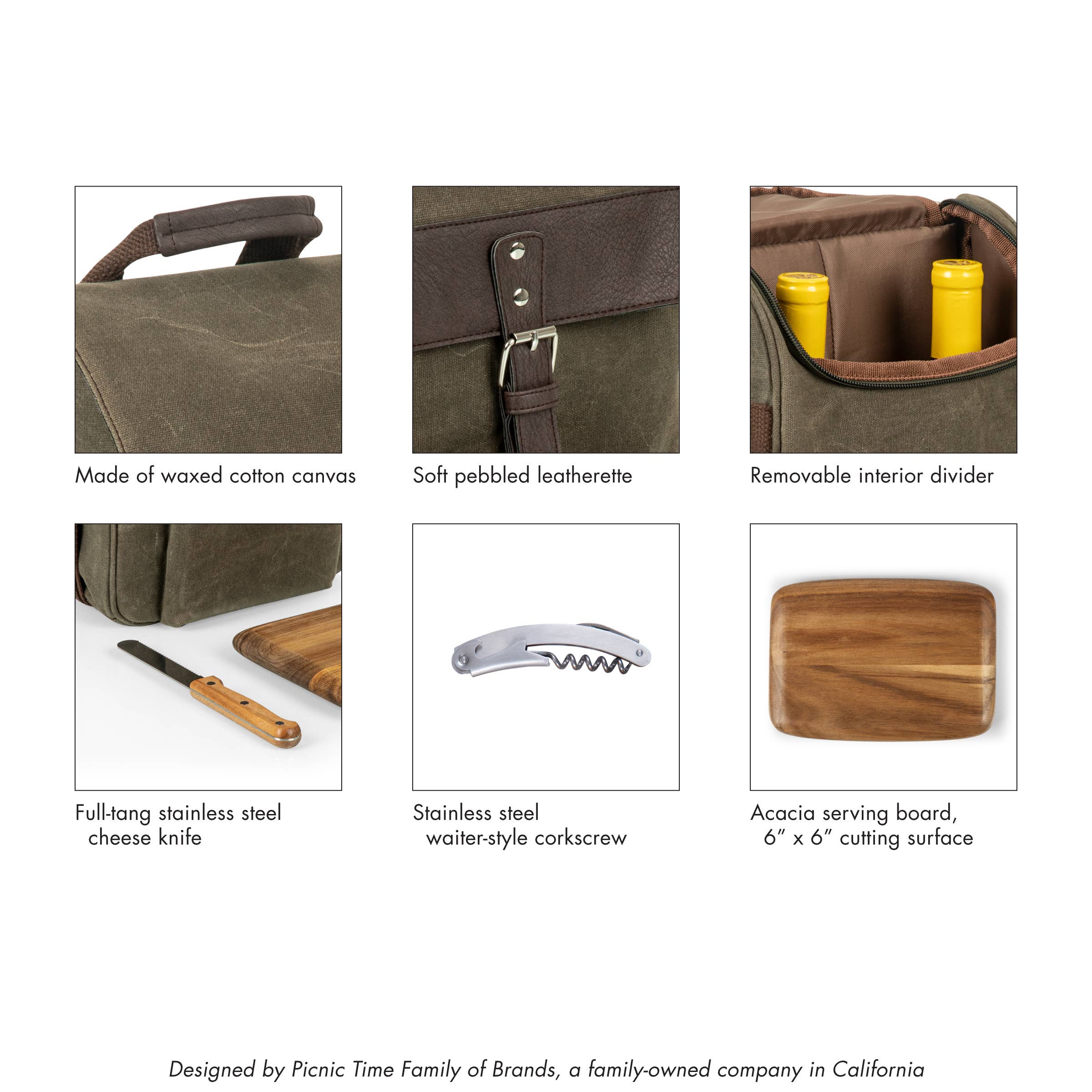 Picnic Time Family of Brands - Wholesale Cooler/Cooler Bag - 2 Bottle Insulated Wine & Cheese Cooler w/ Cheese Kit20