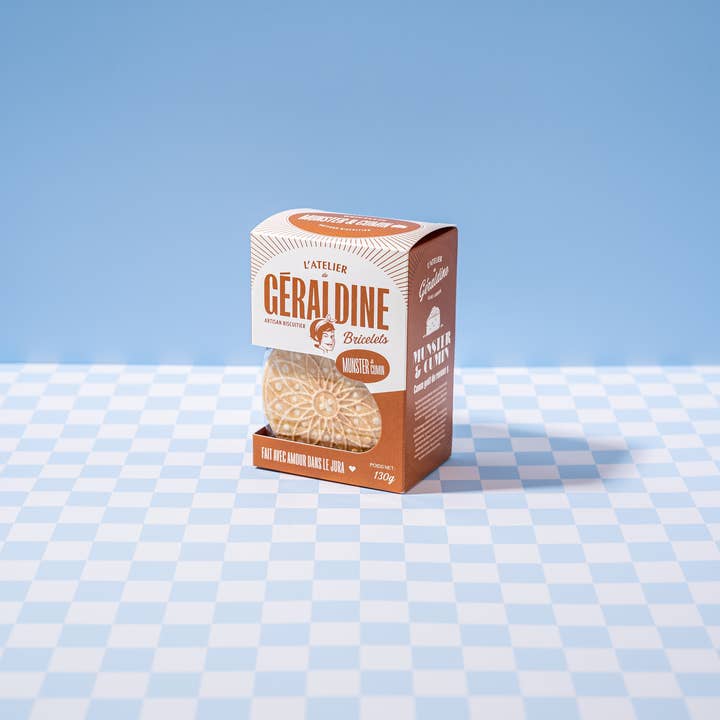 ATELIER DE GERALDINE - Wholesale Crackers - “Munster & Cumin Bricelets” - Savory aperitif biscuits1