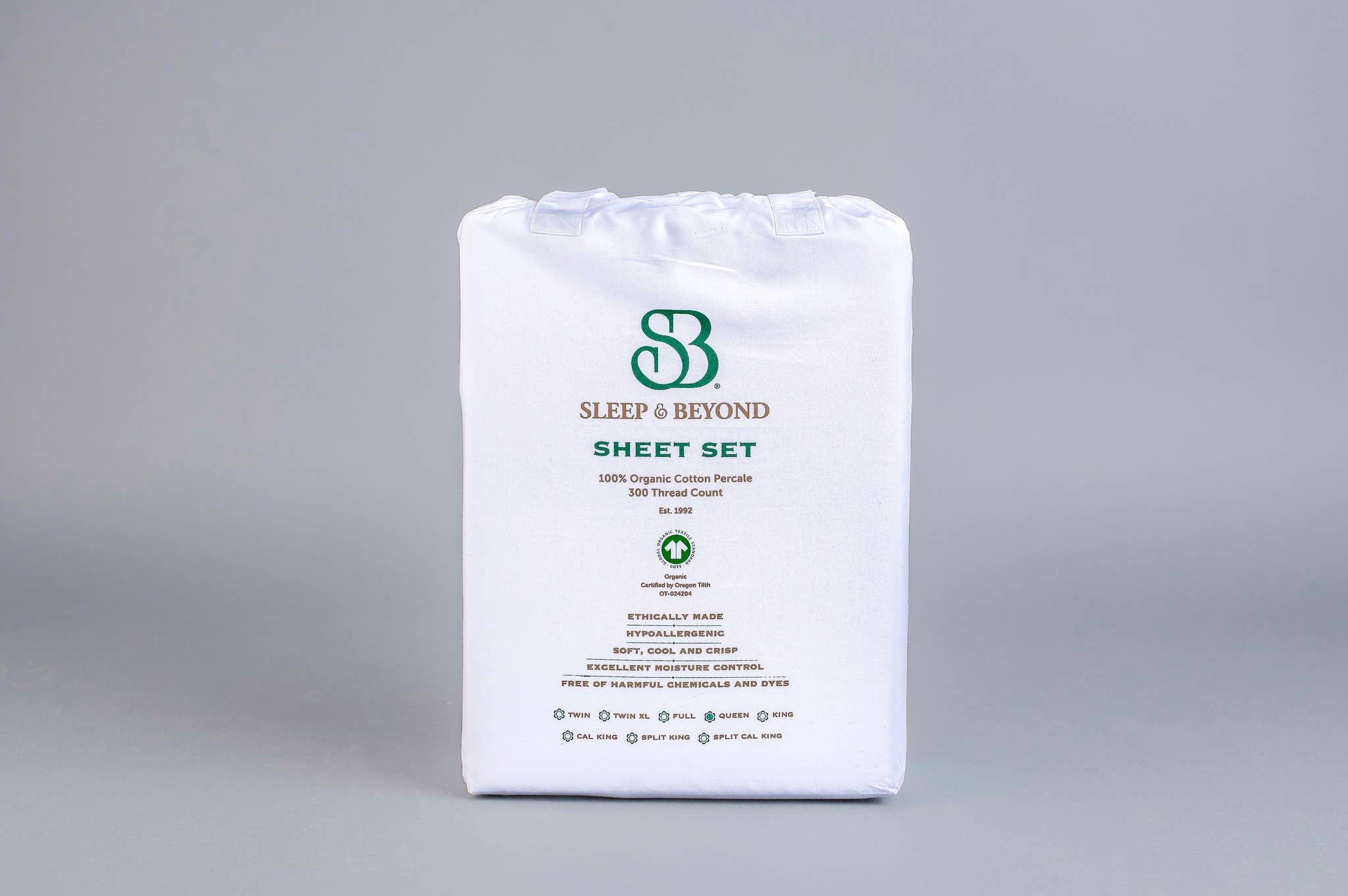 Sleep & Beyond – wholesale Sheet set – 100% Organic Cotton 300TC Percale Sheet Set3