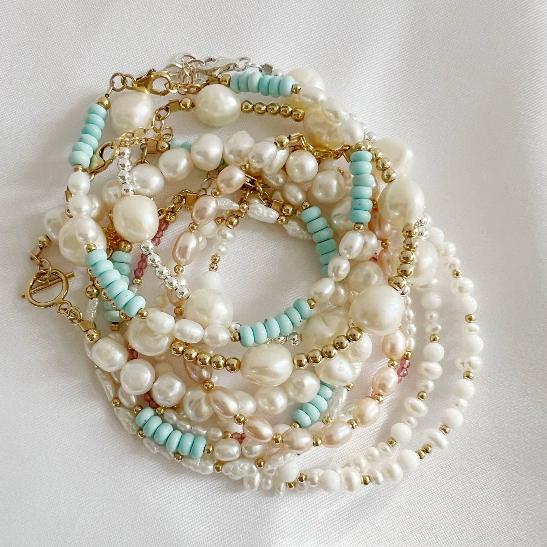 True by Kristy Jewelry - Wholesale Beaded Bracelet - East Coast Turquoise Pearl Beaded Gold Filled Bracelet4