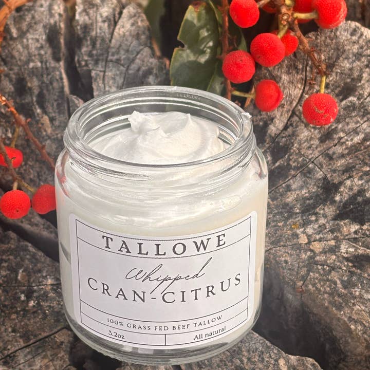 Suif de bœuf 100 % nourri/fini à l'herbe avec fouetté Cran-Citrus pour la vente par Tallowe