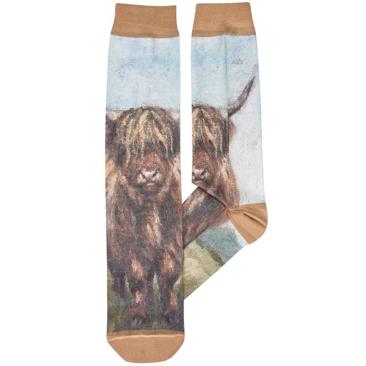 Primitives by Kathy - Wholesale Socks - Unisex - Highland Cows Socks1