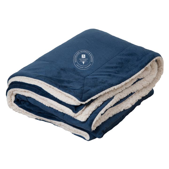 Cozy Personalized Plush Sherpa & Faux Mink Blanket 50x60 for wholesale by Mercantile 12