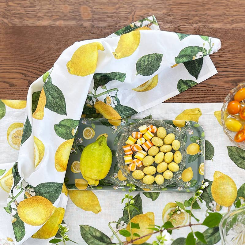 Koustrupco - Wholesale Tea Towel - Lemons 100% organic cotton tea towel- Made i Europe1
