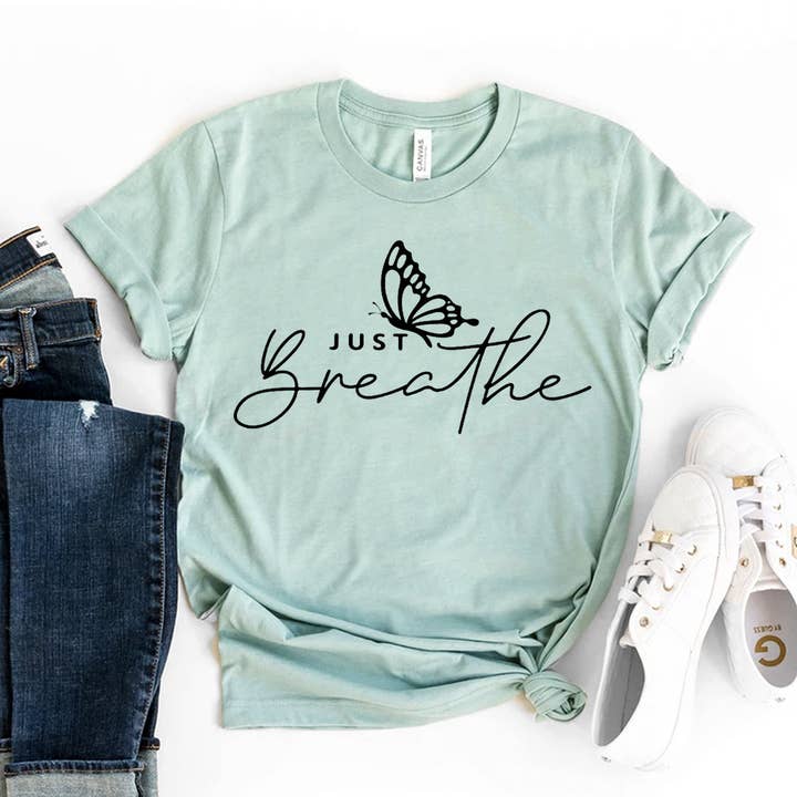 Just Breathe T-shirt - Bella Canvas for wholesale by Printliss