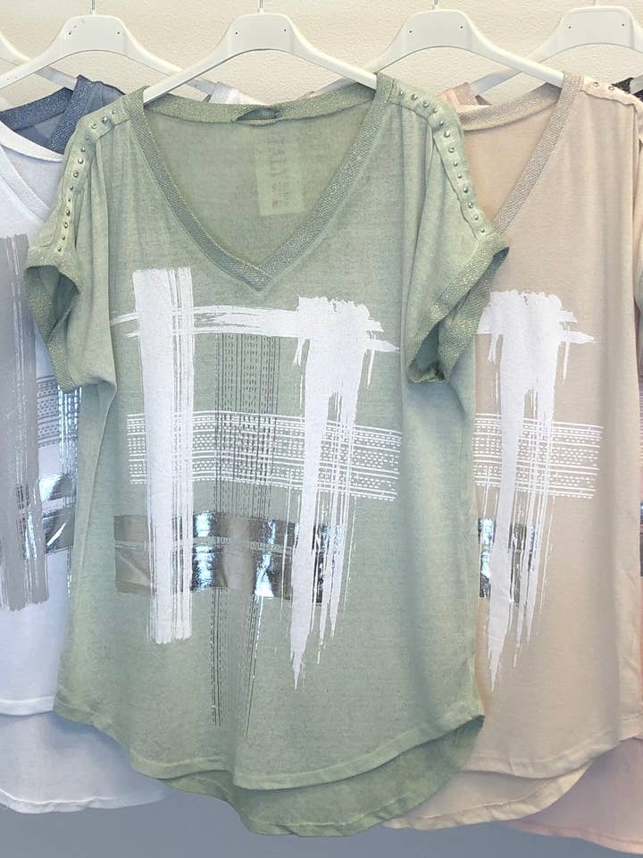 Look Mode Usa - Vendita all'ingrosso Maglietta - Donna - Top donna con stampa a quadri10