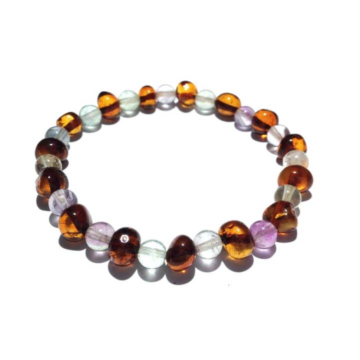 Volwassen Dark Brigid Cognac Baltic Amber Fluoriet voor wholesale door Love Amber x