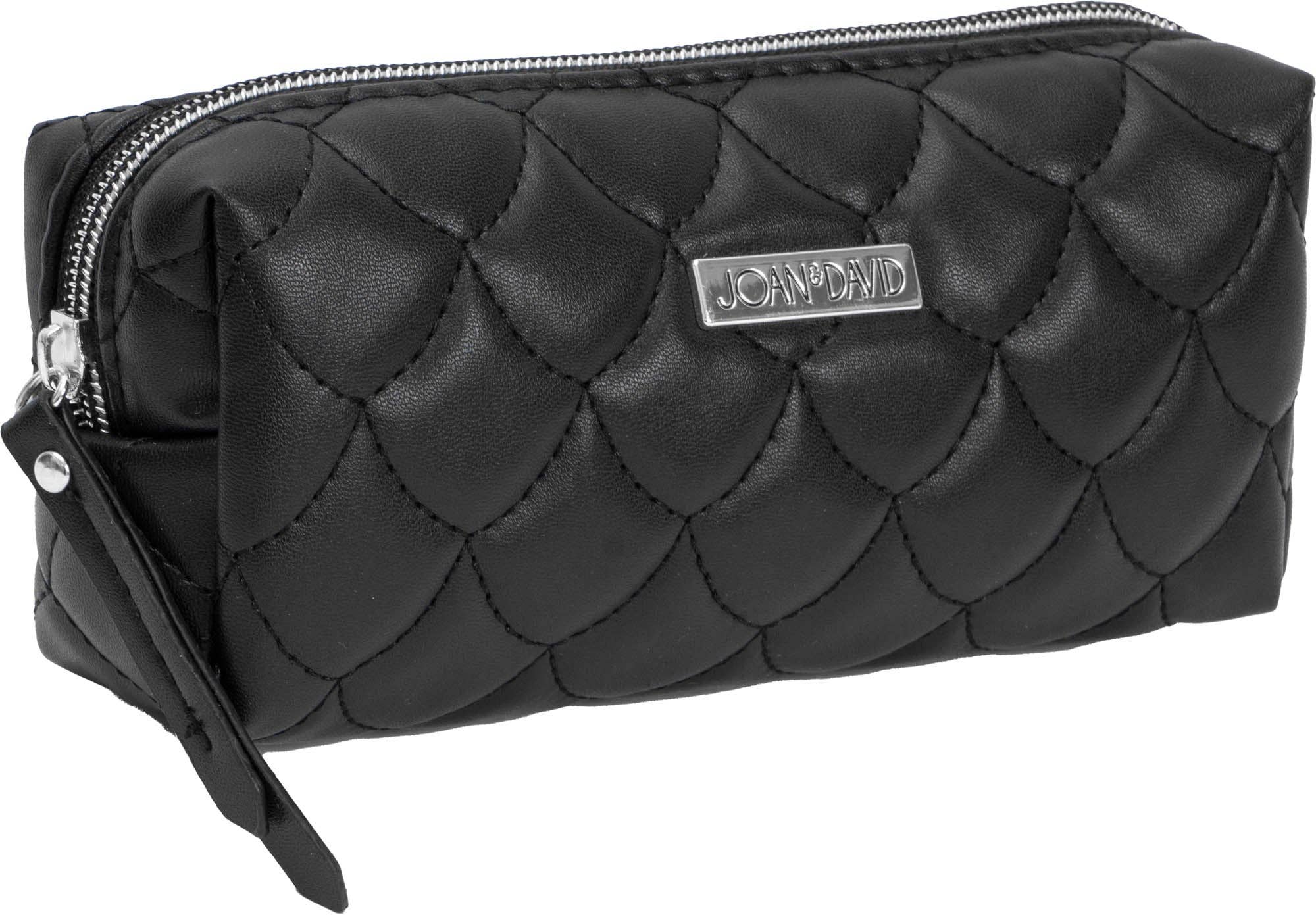 Magid - Wholesale Makeup/Cosmetic Bag - Joan & David Scallop Diamond Quilted Faux Leather 4-Piece Clear Cosmetic Bag Set7