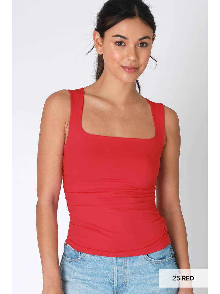 NIKIBIKI - Wholesale Tank Top - Women's - NS8408- Clean Line Square Shirred Top21