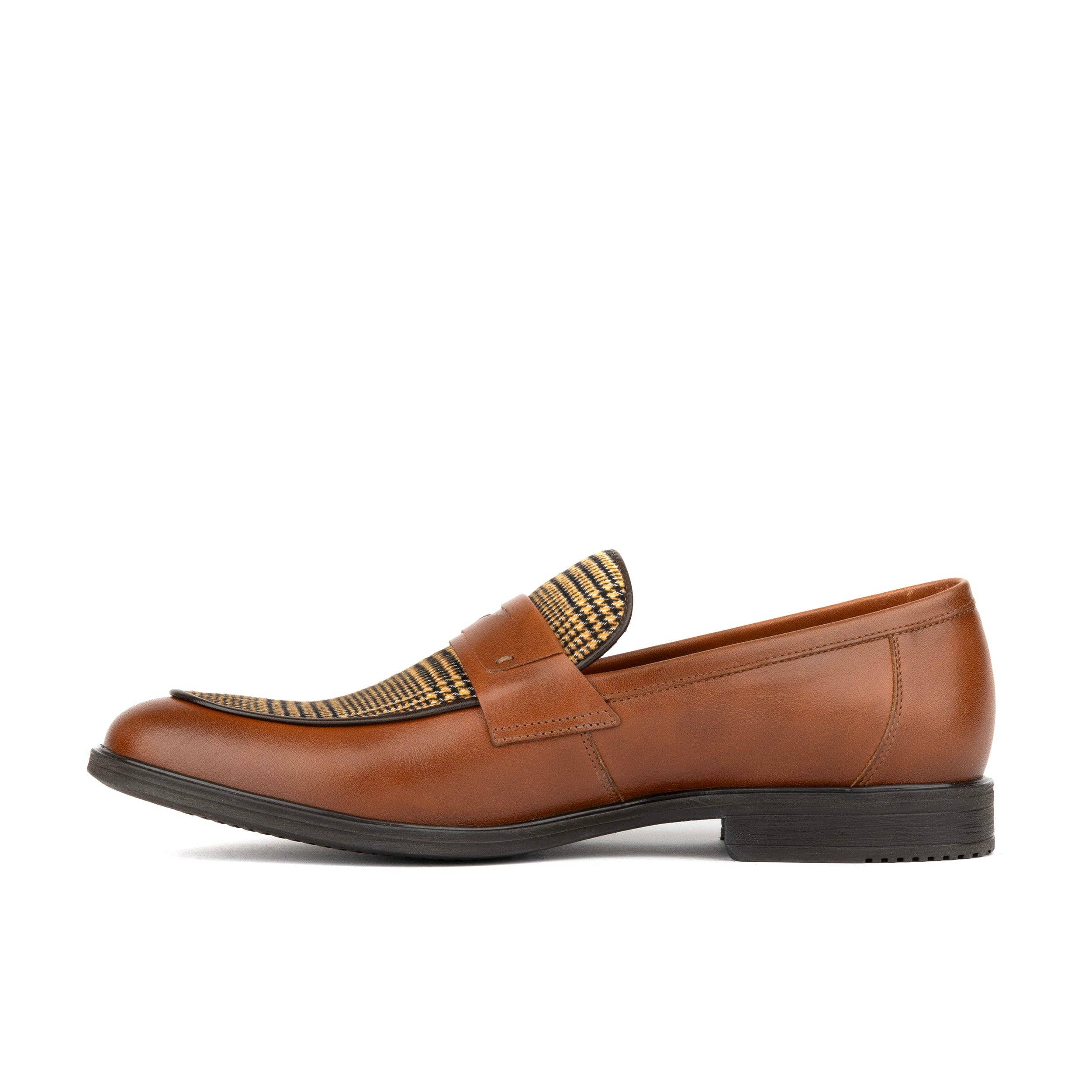 Embassy London – wholesale Loafers – Men’s – Gosselin - Brown & Brown Check - Men's Leather Loafer2