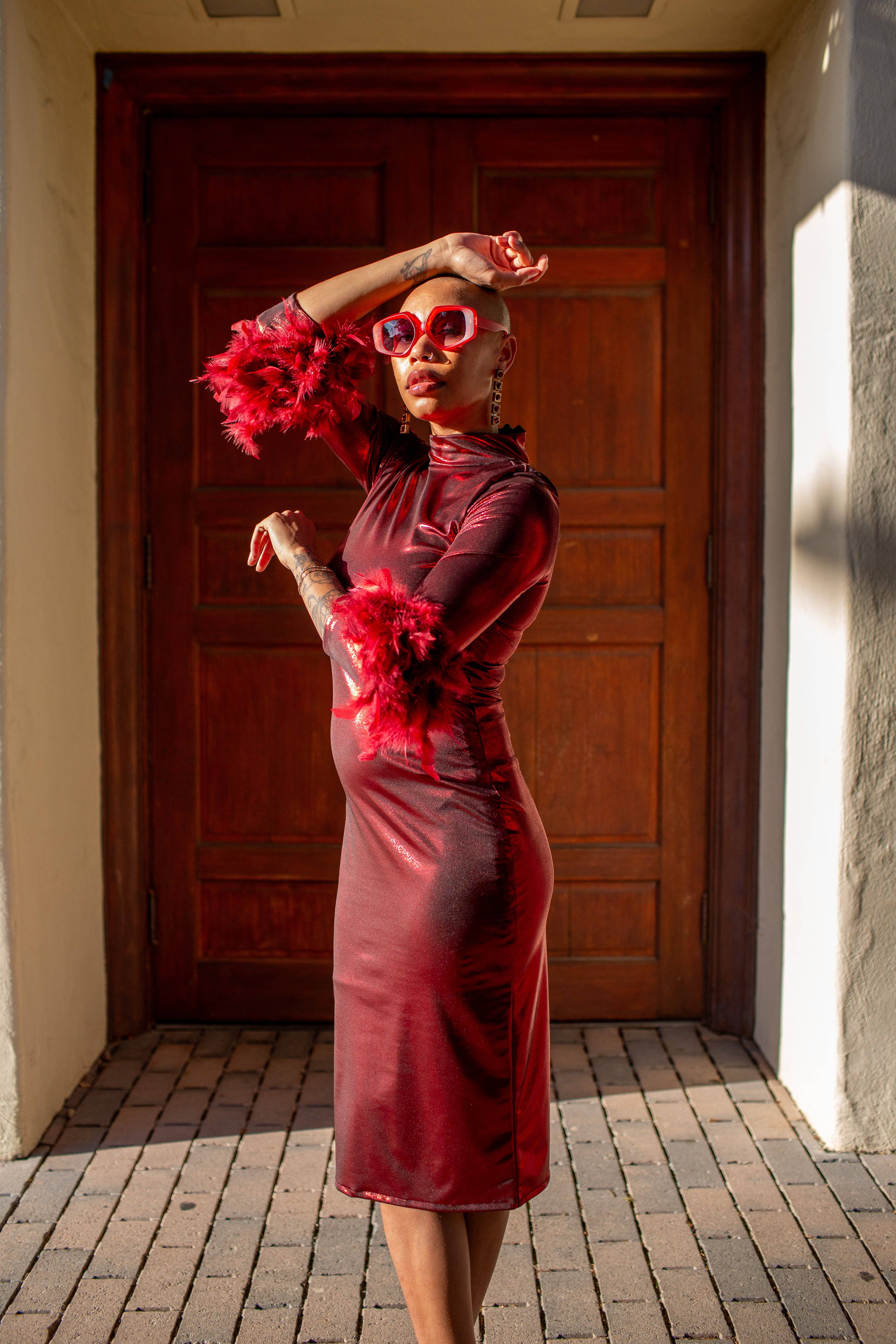 Jennafer Grace - Wholesale Dress - Women's - Julianne Dress in Electric Cherry0