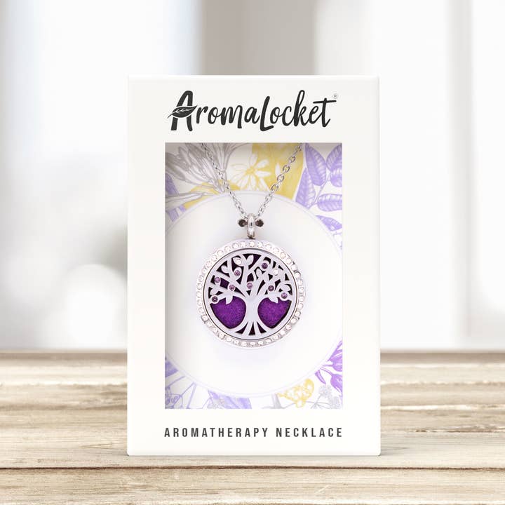 Matrix Aromatherapy - Wholesale Aromatherapy Necklace - Jeweled Tree of Life Essential Oil Diffuser Necklace