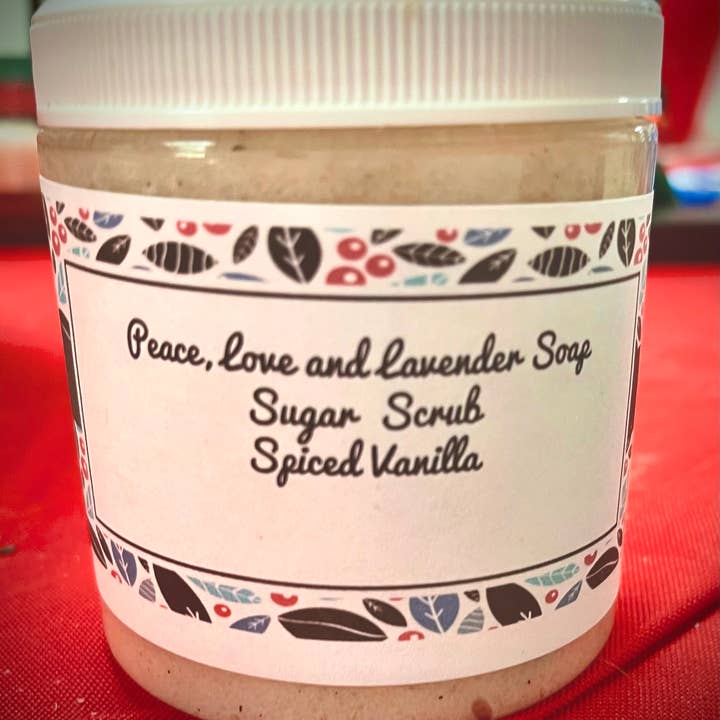 Spiced Vanilla Sugar Scrub for wholesale by Peace Love and Lavender Soap