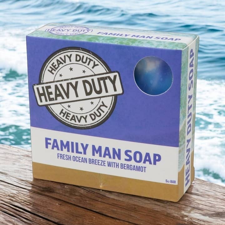 Seriously Shea - Wholesale Bar Soap - Men's - Holiday Mens Family Man Soap | Ocean Breeze & Bergamot1