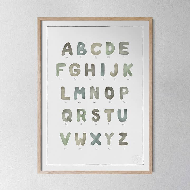 L'alfabeto ad acquerello per la vendita all'ingrosso da parte di Kunskapstavlan