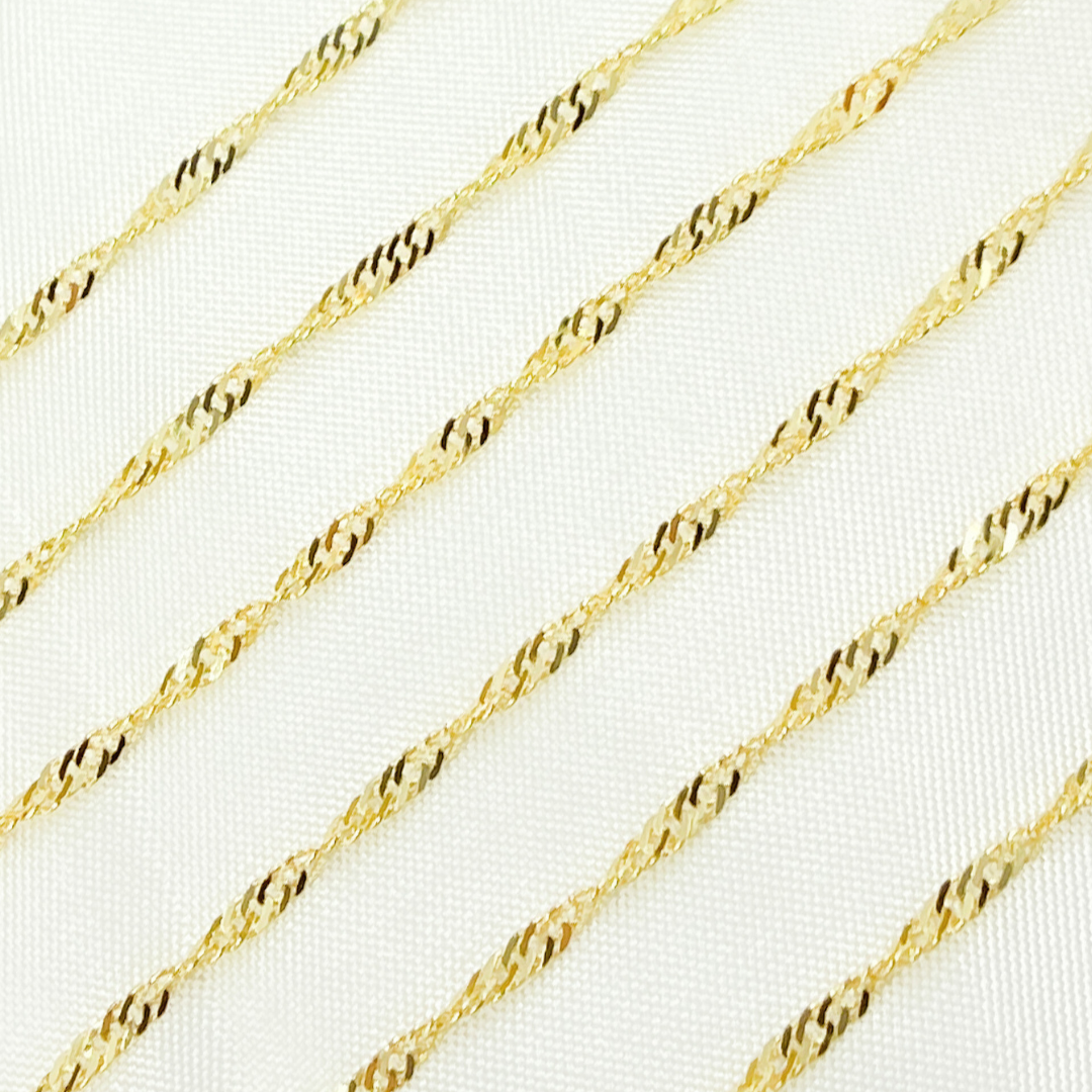 Jewels & Chains - Wholesale Link & Chain Necklace - 028G2SLMSIT2byFt. 14k Solid Gold Singapore Chain2