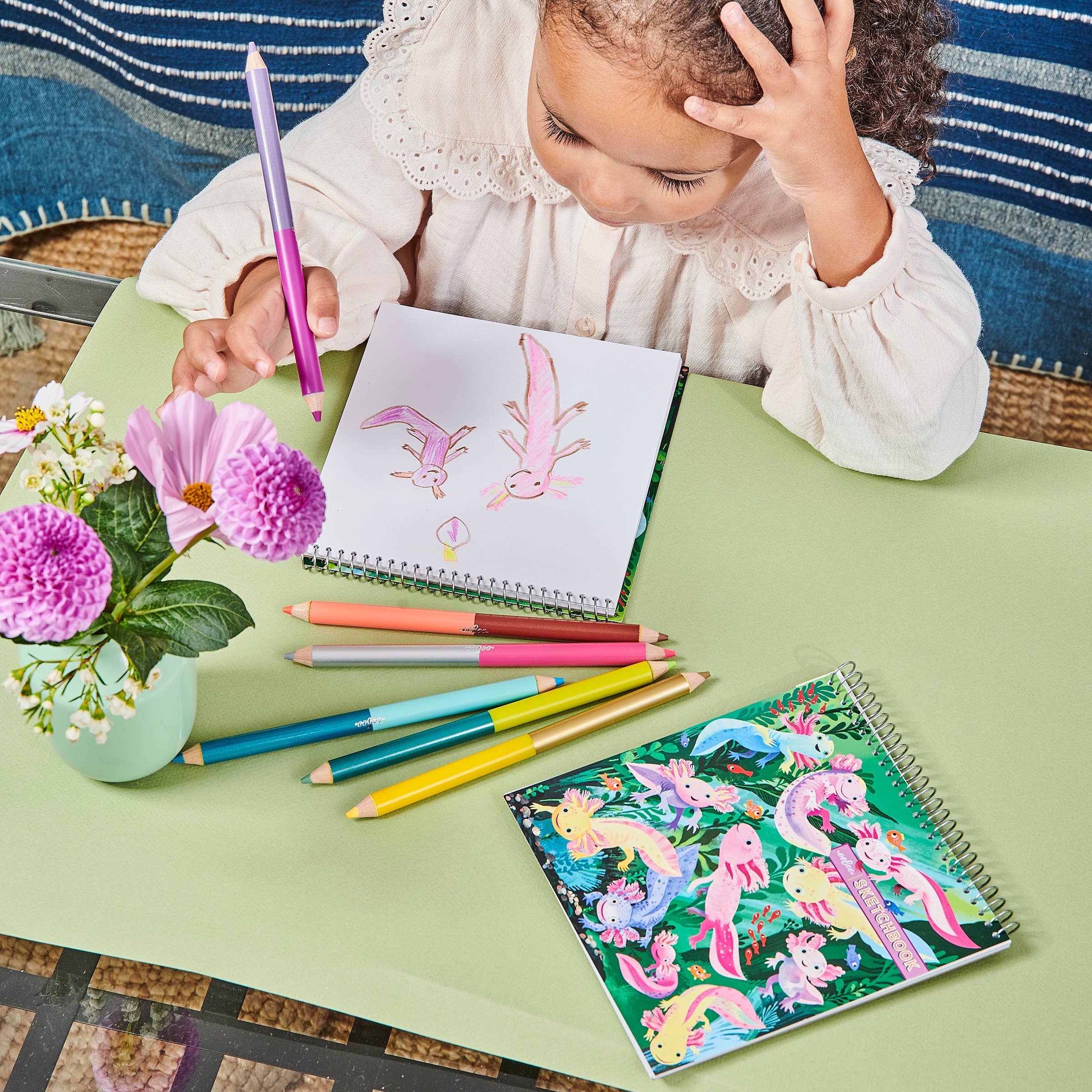 eeBoo - Wholesale Sketchbook/Sketchpad - Axolotl Square Sketchbook3