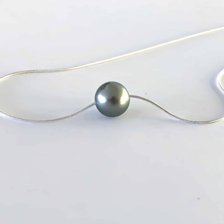 Collar de cadena con forma de serpiente con perlas de Tahití para venta al por mayor de Leighton Lam Designs