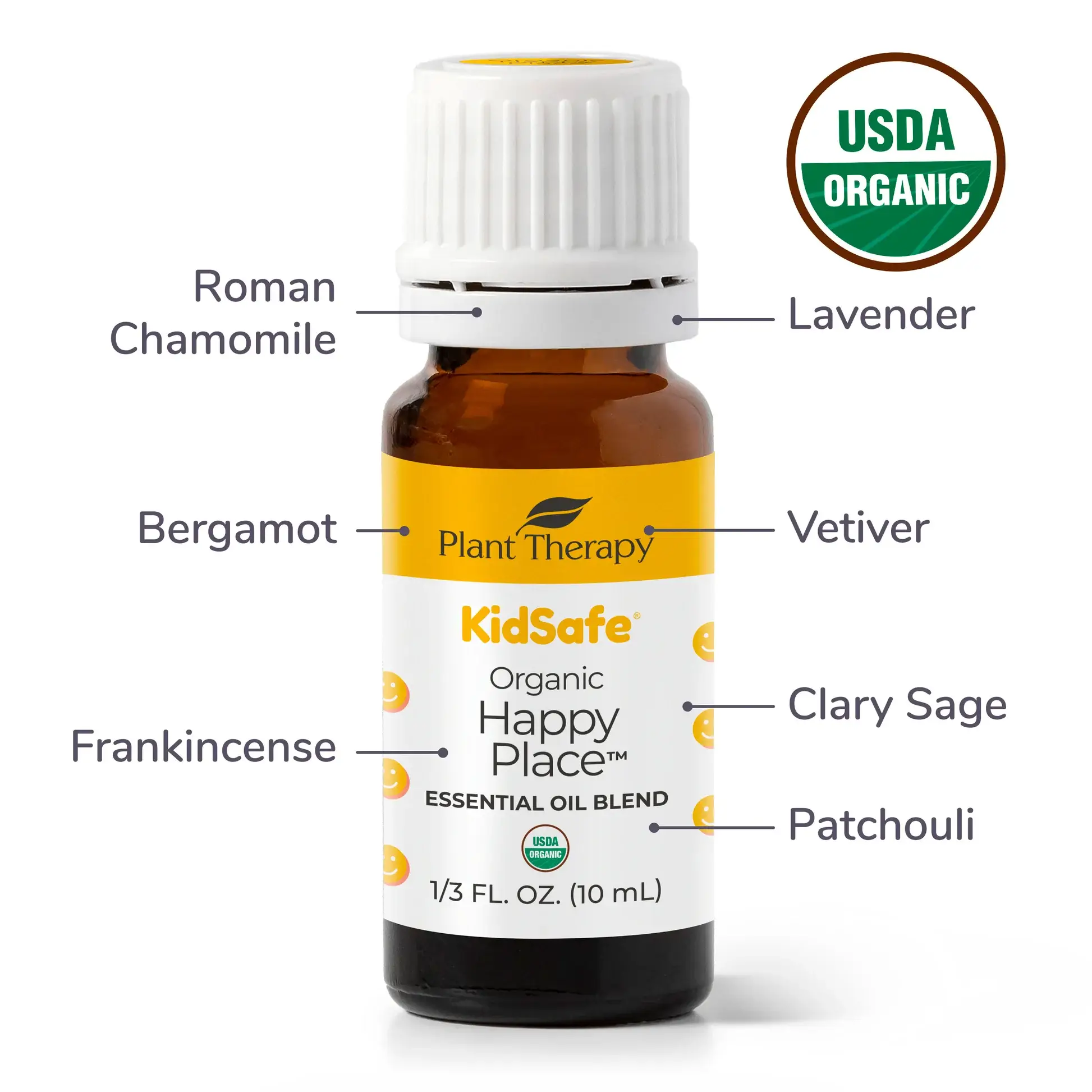 Plant Therapy - Wholesale Essential Oil - Organic Happy Place™ Essential Oil Blend 10 ml3