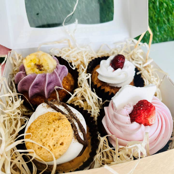 Life Of Riley Bakery Ltd – wholesale Pet treats – Dog – Luxury Pupcake Giftbox - 4 Cupcakes1