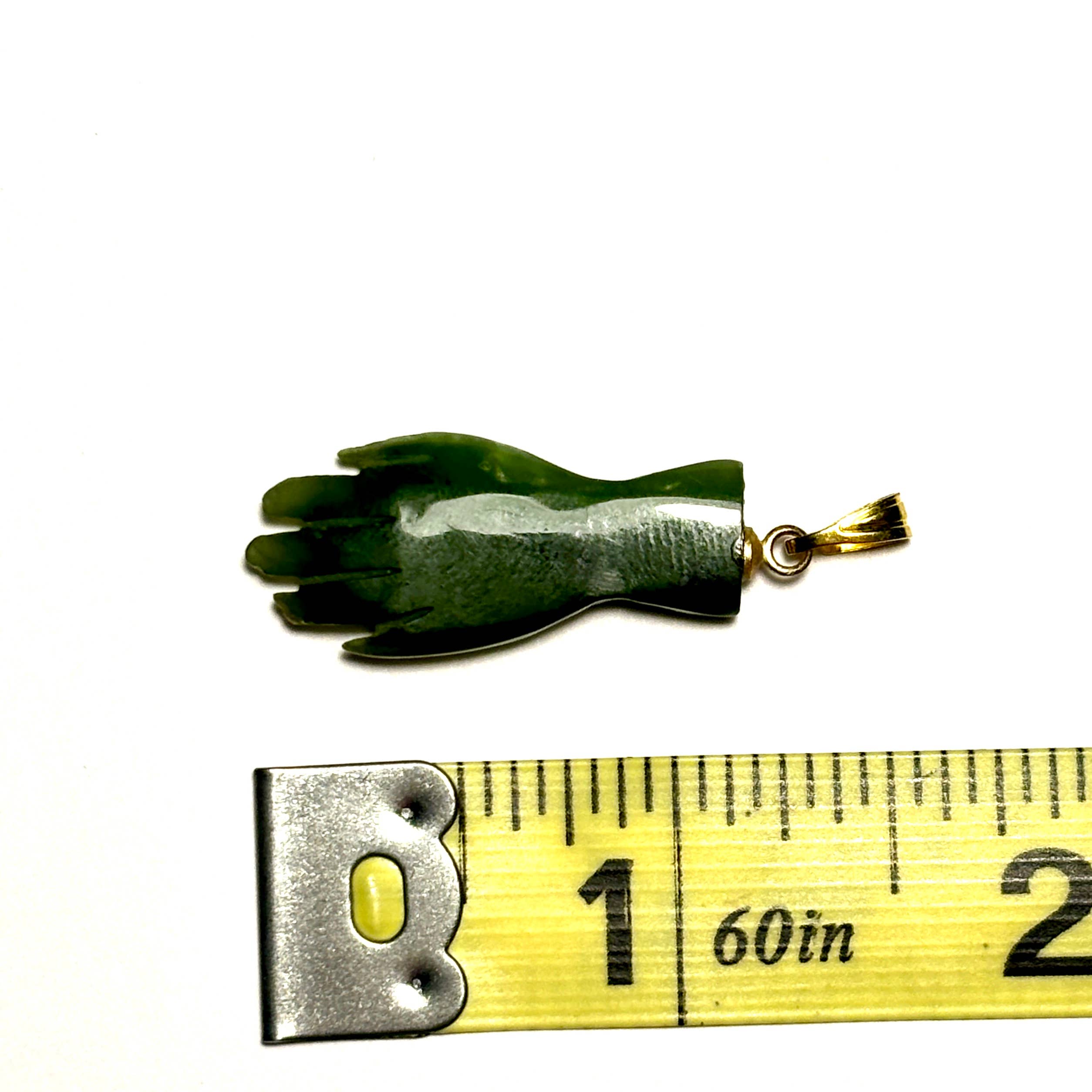 Whitestone Jewelry Co. - Wholesale Individual Charm/Pendant - Vintage 1970s Green Jade Italian Figa Horn and Chinese Character Lucky Charm Pendants1