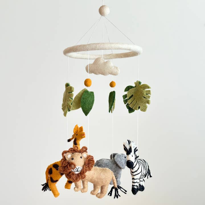 Ganapati - Wholesale Baby Mobile - Felt Baby Mobile - Safari Animal3