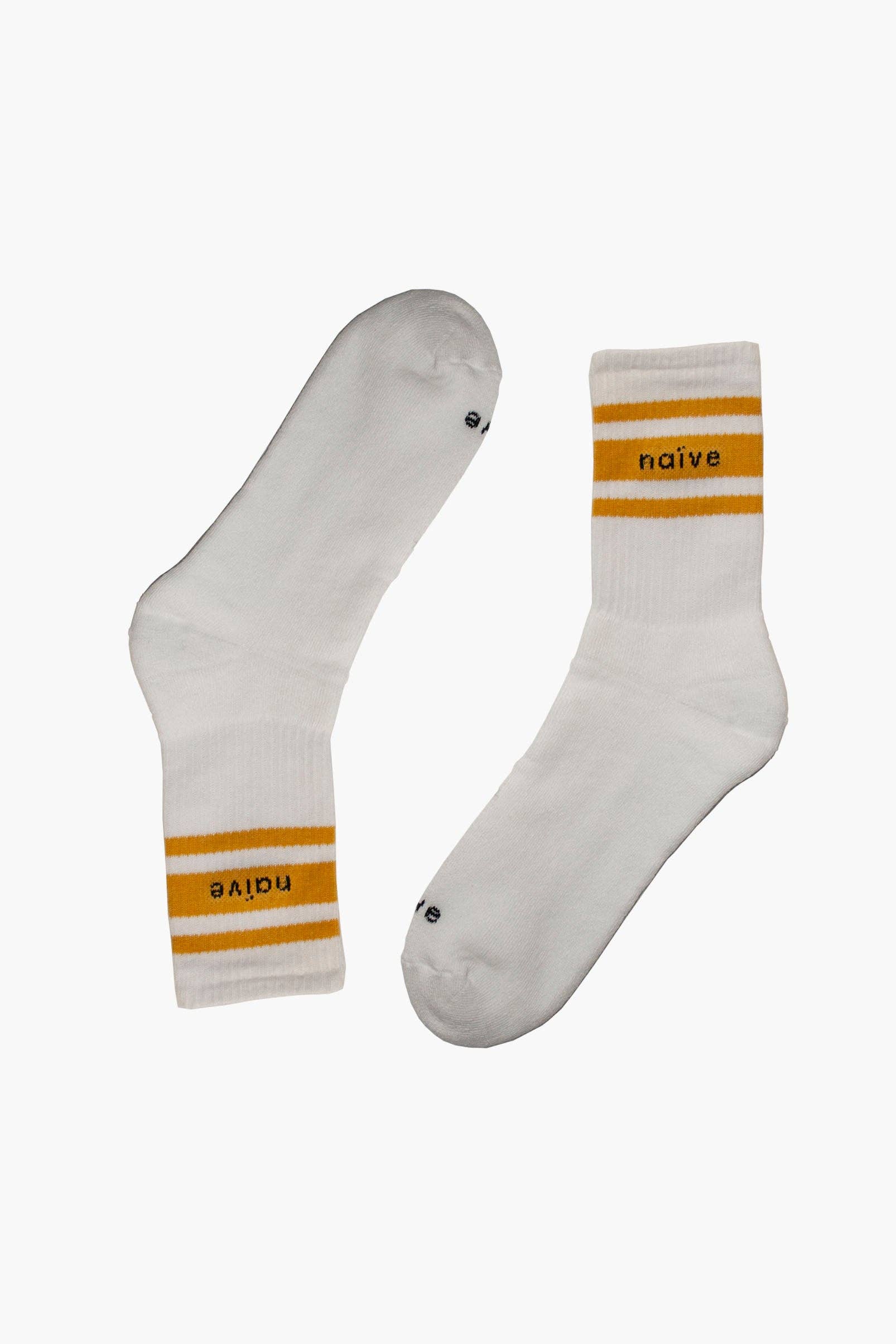 Naïve - Wholesale Socks - Unisex - SPORT YELLOW STRIPES0