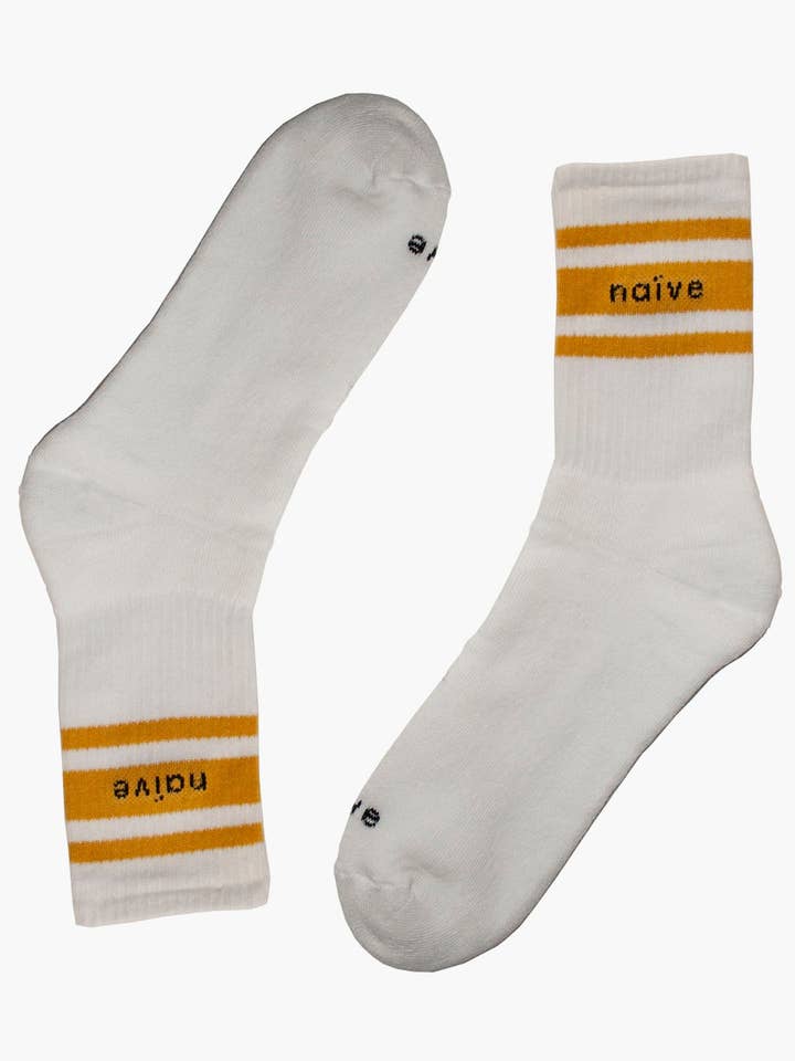 Naïve - Wholesale Socks - Unisex - SPORT YELLOW STRIPES0