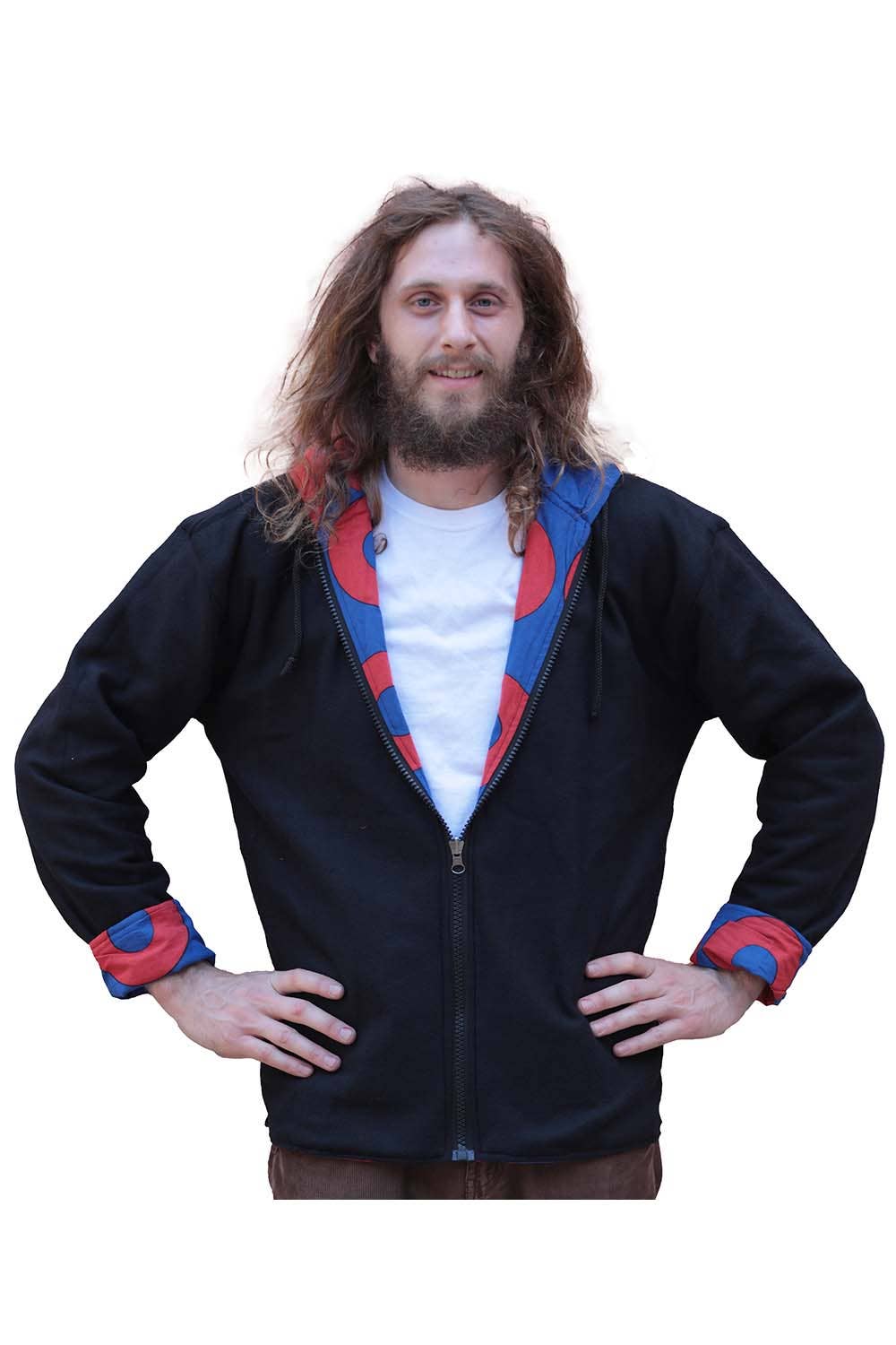 Sunshine Joy - Vente Sweat à capuche – unisexe - Sweat à capuche zippé doublé en polaire réversible - Donut Vibes3