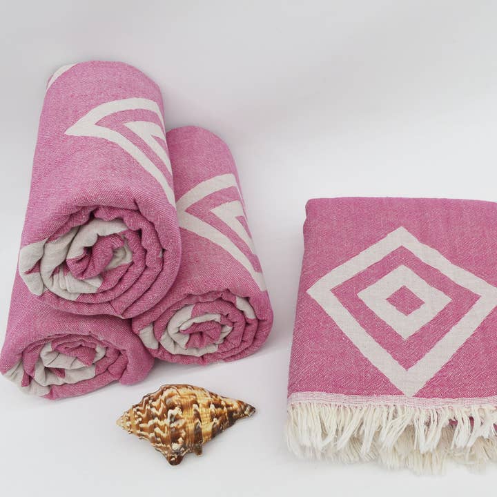 Toalla Turca Fucsia, Toalla de Baño Lujosa #2 para venta al por mayor de Organic Turkish Towels