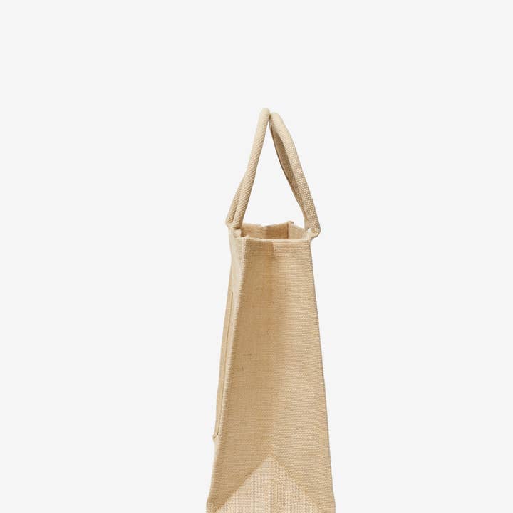 KIU Canadian Distribution Inc. - Vendita all'ingrosso Borsa per shopping/spesa - Borsa shopper in juta naturale Terra con manici imbottiti di lusso8