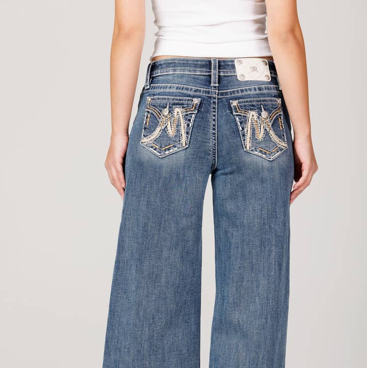 H9478W2L- 34" HIGH RISE WIDE LEG JEANS for wholesale by Miss Me