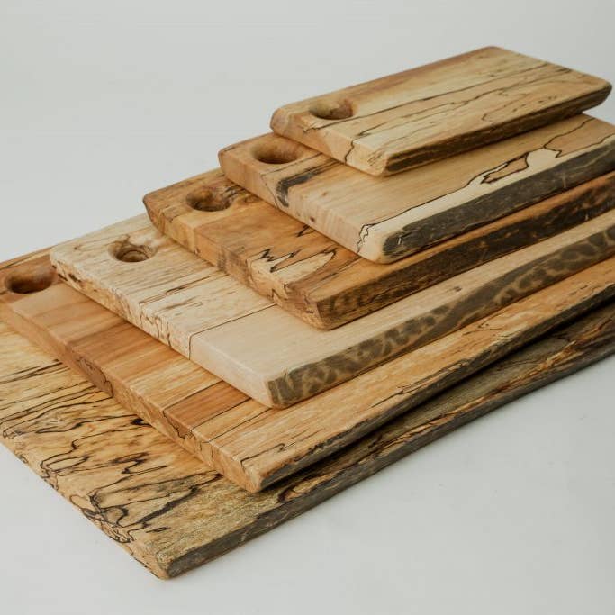 Petermans Boards and Bowls Inc. - Wholesale Cutting Board - 12" SPALTED MAPLE RECTANGULAR CUTTING BOARD