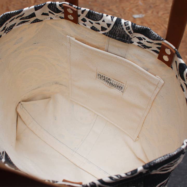 Julia Canright - Wholesale Tote Bag - Women's - Snake Block Print Tote Bag4