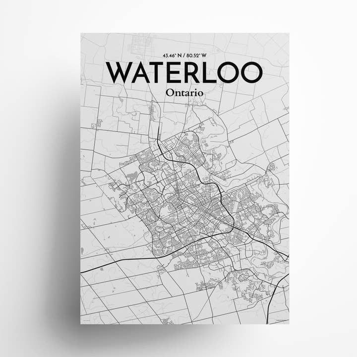 OurPoster.com - Wholesale Poster - Waterloo City Map Poster36
