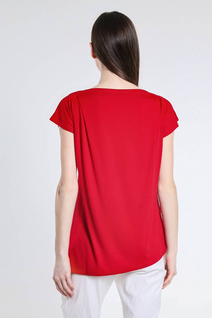 TINA Stephens Italy/Tees By Tina – Top de malha - Mulher por atacado – Kailyn Luxe - Chá de Fenda Lateral com Fenda Lateral (BSS221)23