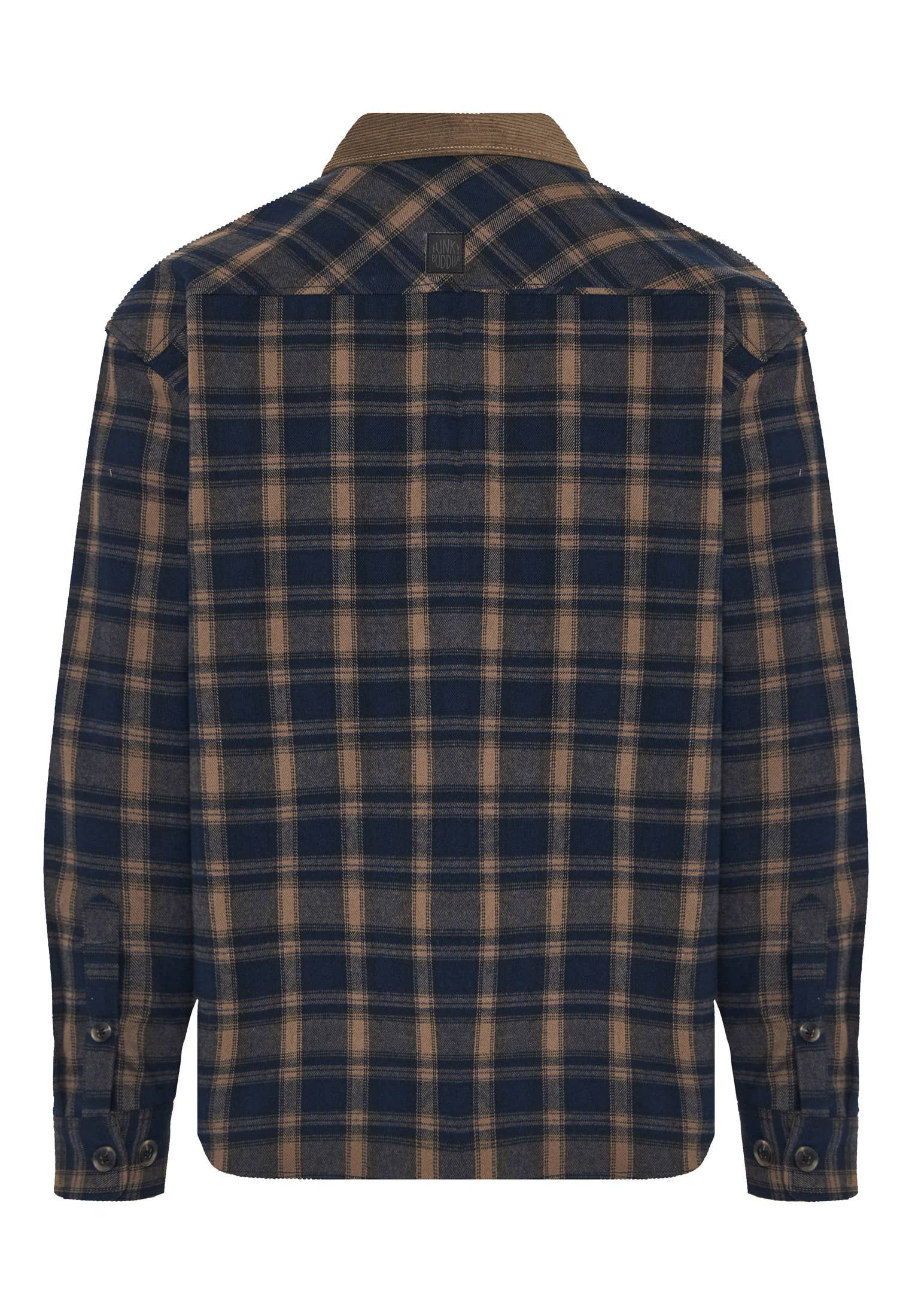 NAVY Men's Plaid Shirt  [FBM012-051-05] for wholesale on Faire1