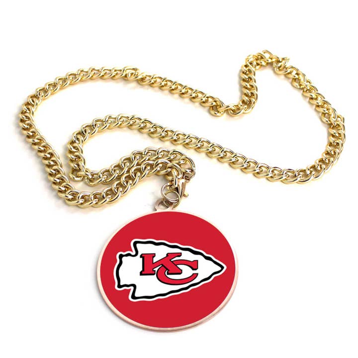 NFL Kansas City Chiefs Team Emblem Fan Chain Necklace for wholesale by Aminco USA