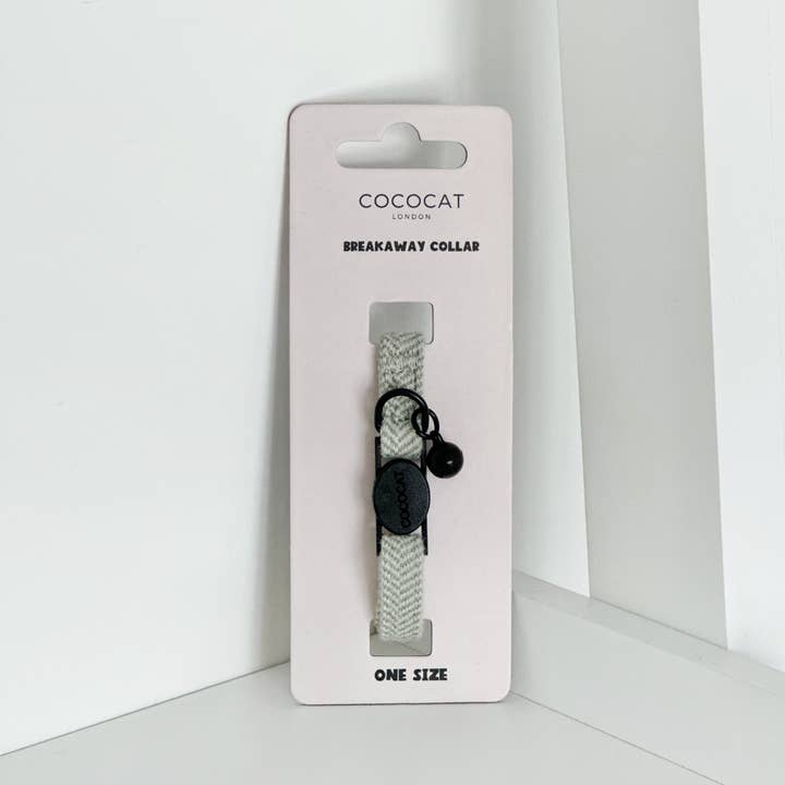 Cocopup London – wholesale Pet collar – Cat – Cat Collar - Sage Tweed1