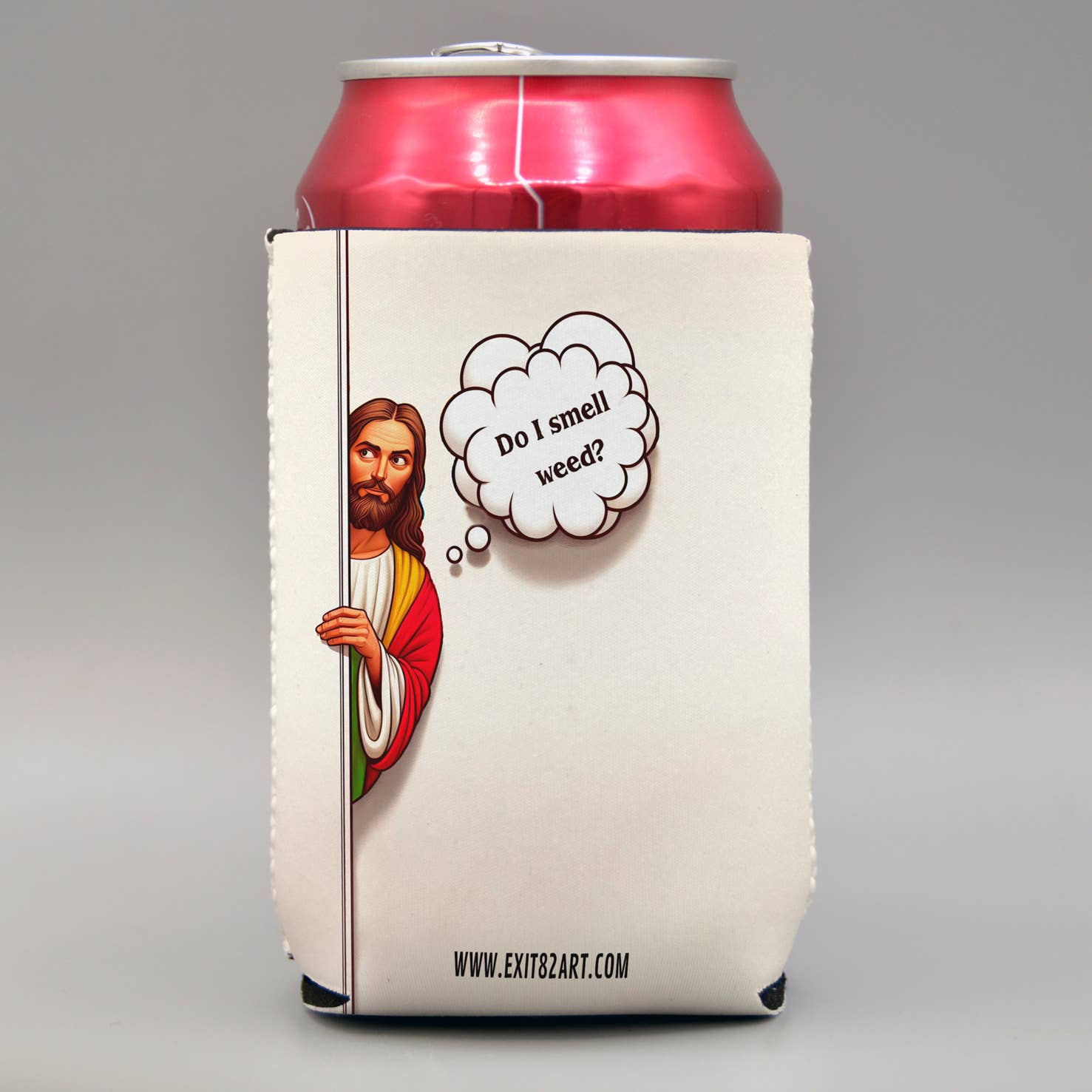 EXIT82ART - Wholesale Drink Huggers & Koozies - Do I Smell Weed - Collapsible Drink Coozie  1