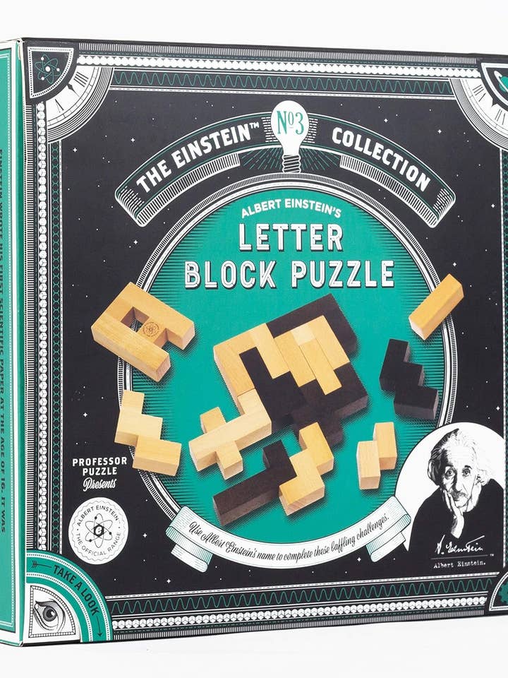 Einstein: Letter Block Puzzle for wholesale by Texas Bookman