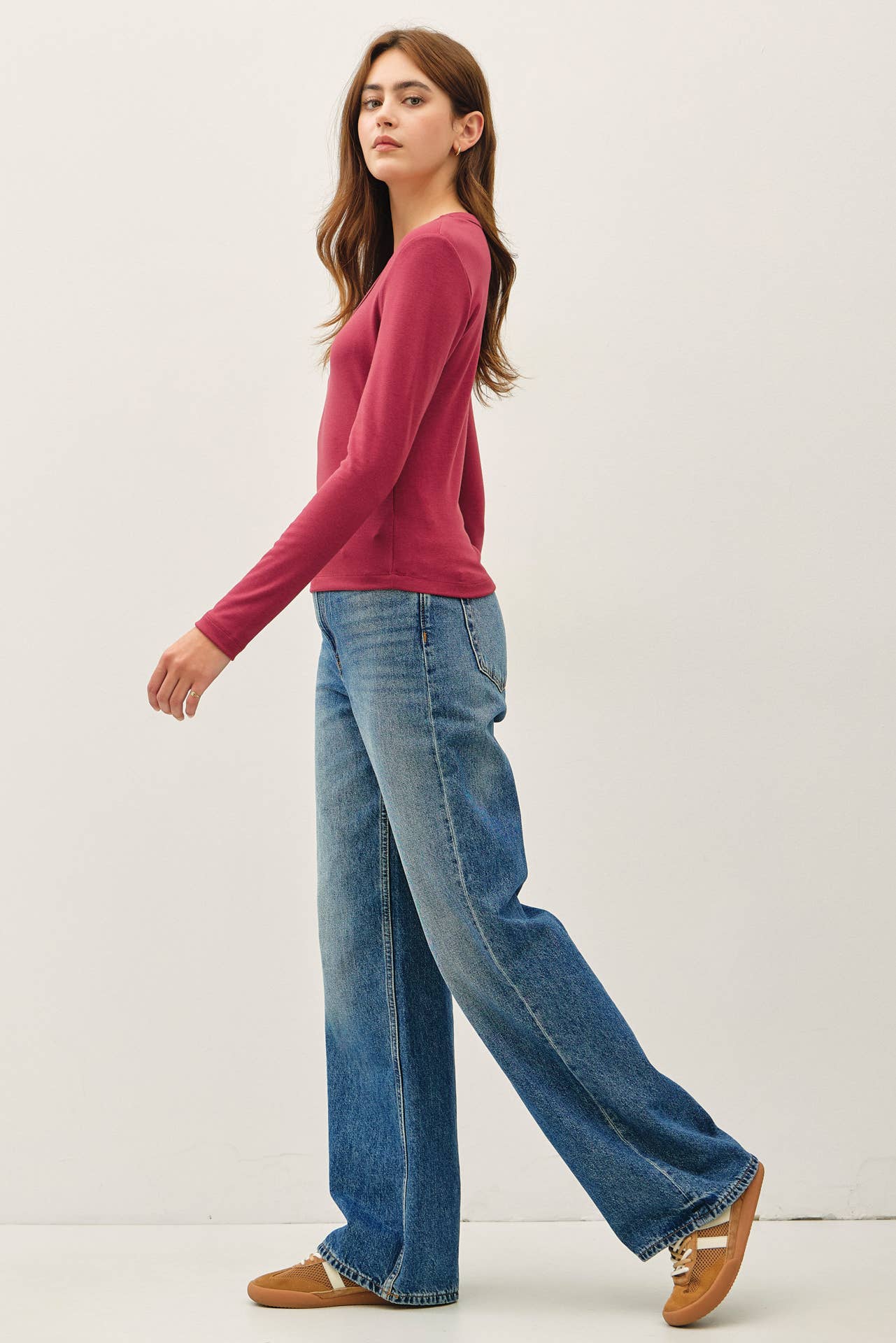 Be Cool - Wholesale Knit Top - Women's - BASIC SCOOP NECK LONG SLEEVE TOP18