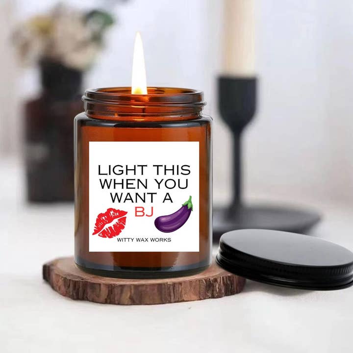 ACENDA ISTO QUANDO QUISER UMA VELA DE SOJA BJ por atacado de Witty Wax Works