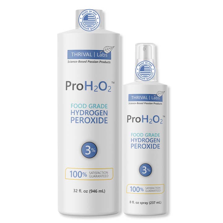 ProH2O2 3% Food Grade Hydrogen Peroxide Natural Cleaner and other Purchase Wholesale peroxide. Free Returns & Net 60 Terms on Faire trending on Faire.