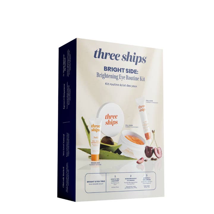 Three Ships (No Duties | Ships from US/CA | USMCA Compliant) - Wholesale Skin Smoothing Kit - Bright Side: Brightening Eye Routine Kit7