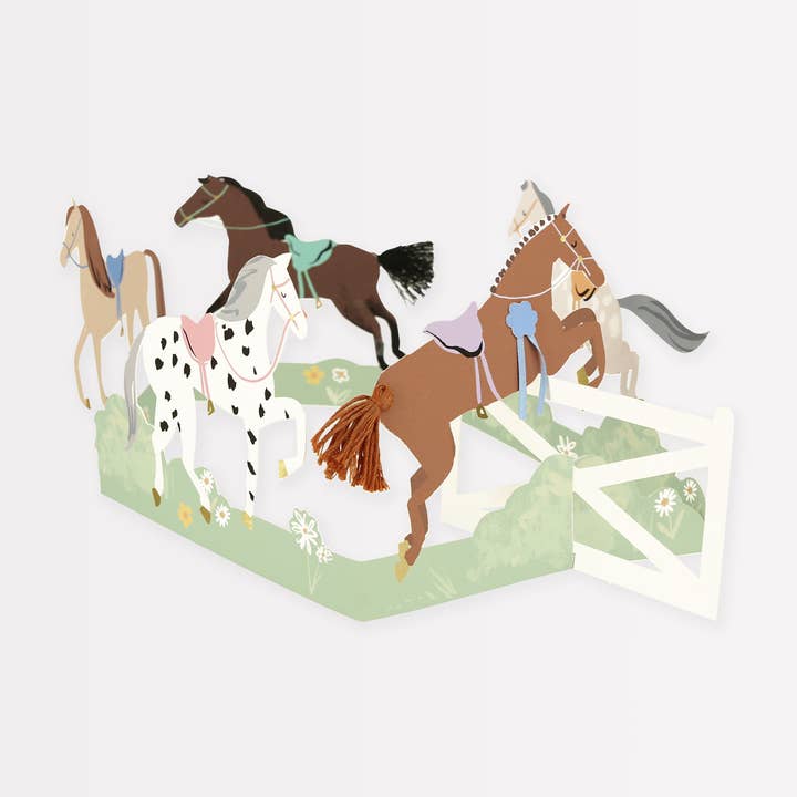 Concertina Horse Card for wholesale by Meri Meri