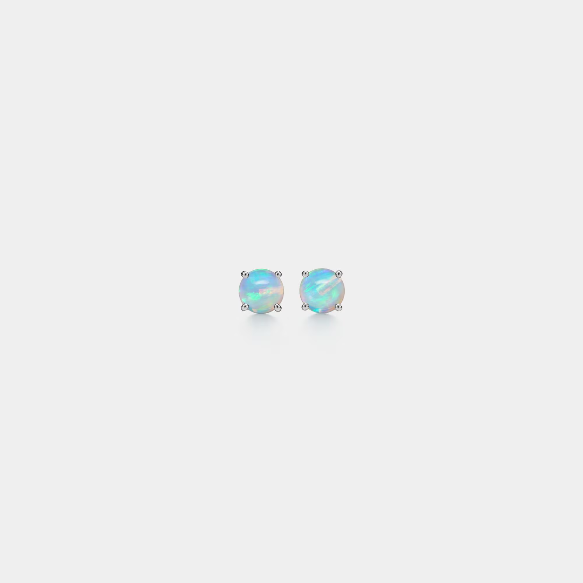 Perimade & Co. LLC - Wholesale Stud/Post Earrings - Dainty Tiny Small Opal Stud Earrings in 925 Sterling Silver2