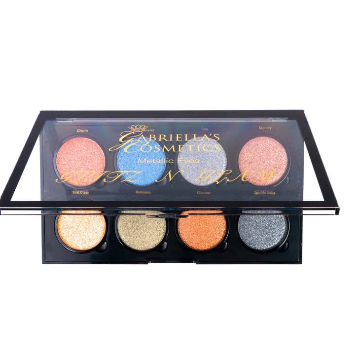 Glitz N Glam Lidschatten-Palette mit 8 intensiv pigmentierten Farben für den Großhandel von Gabriella’s Cosmetics